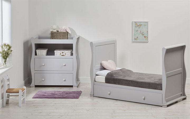 8551 alaska sleigh cot bed grey rs bed mode