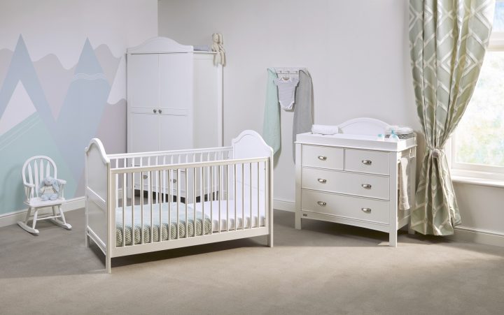 9045RS Toulouse Cot Bed White Cot Mode RS